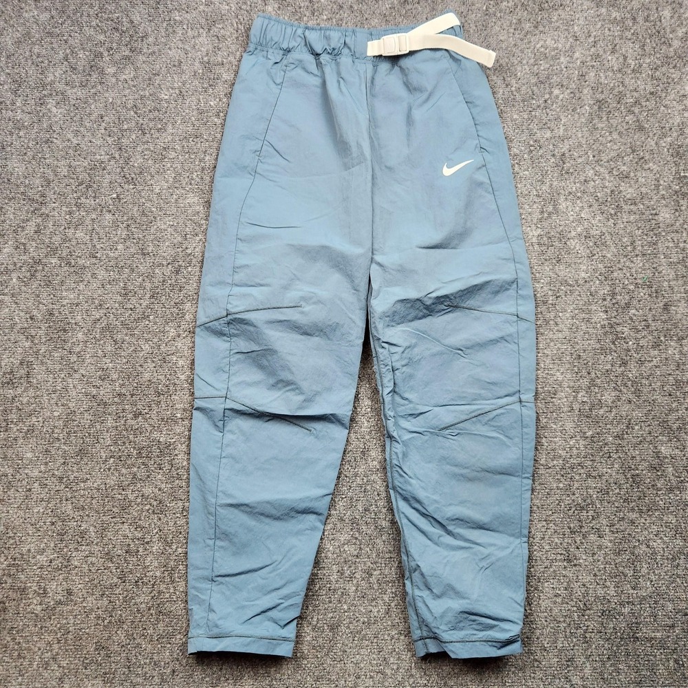 Nike Tech Pack Pants Womens XS Blue Woven Jogger Elastic Waist Belted CU6018-058